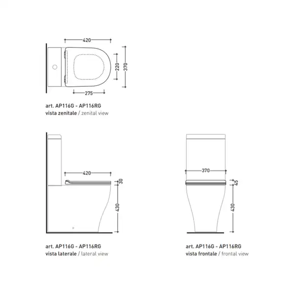 Кришка для унітазу Flaminia APP 42x37 h2.5 cм, slim short soft-closing, Cenere (APCW07) (APCW07CEN) Кришка для унітазу Flaminia APP 42x37 h2.5 cм, slim short soft-closing, Cenere (APCW07) (APCW07CEN)