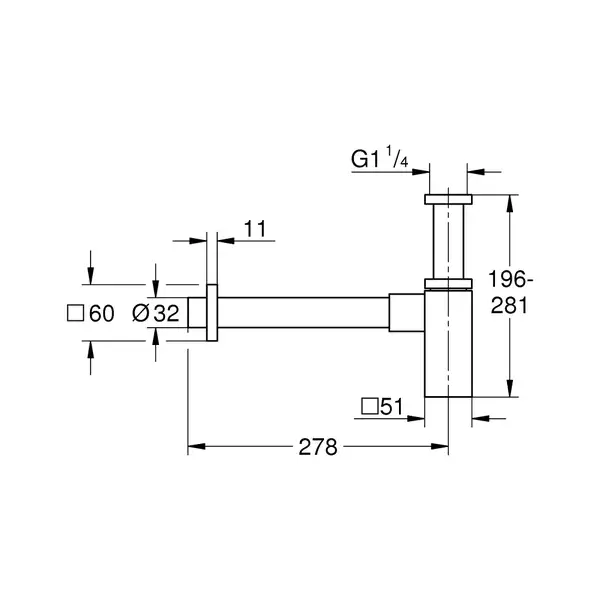 Сифон для раковини Grohe (40564000) Сифон для раковини Grohe (40564000)