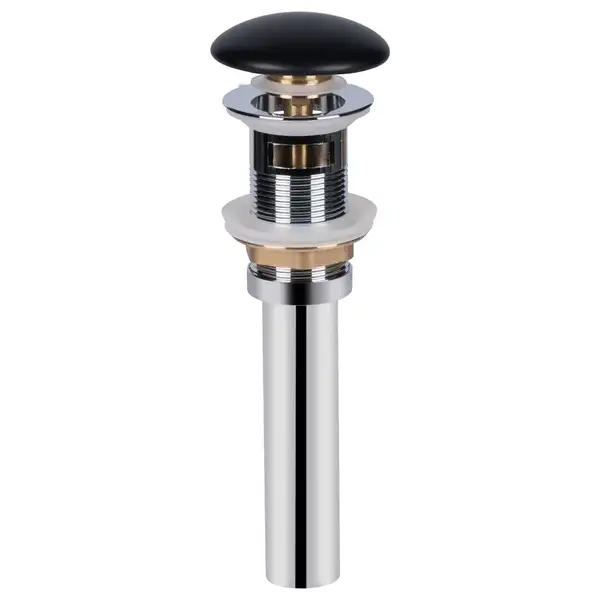 Донный клапан для раковины Qtap PU03O 70х70х227.5 Matt black с переливом (QT066PU03OMB) Донный клапан для раковины Qtap PU03O 70х70х227.5 Matt black с переливом (QT066PU03OMB)