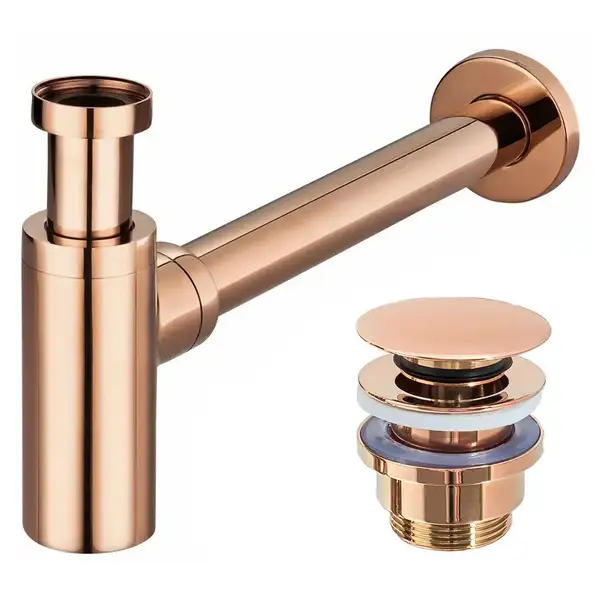Сифон универсальный для раковины (умывальника) REA ROSE GOLD CLICK-KLAK розовое золото (REA-A8541) Сифон универсальный для раковины (умывальника) REA ROSE GOLD CLICK-KLAK розовое золото (REA-A8541)