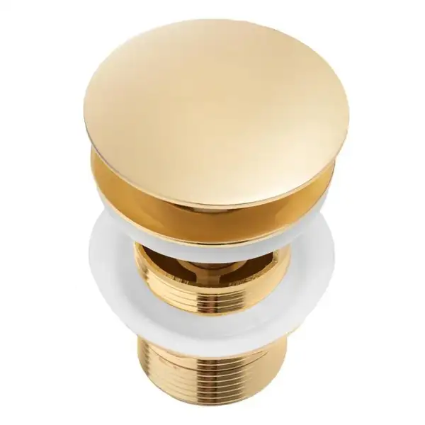 Донный клапан для умывальника Yoka KLIK-KLAK L.GOLD без перелива золотой (BK.POP-14-BP-GLD) Донный клапан для умывальника Yoka KLIK-KLAK L.GOLD без перелива золотой (BK.POP-14-BP-GLD)