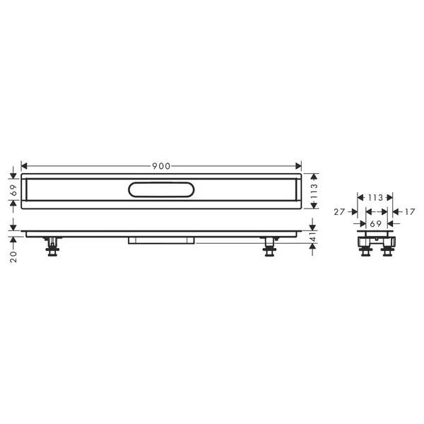 Дренажный канал 100 см Hansgrohe uBox universal (без корпуса) (56014180) фото 2 Aquada.com.ua Дренажный канал 100 см Hansgrohe uBox universal (без корпуса) (56014180) фото 2 Aquada.com.ua