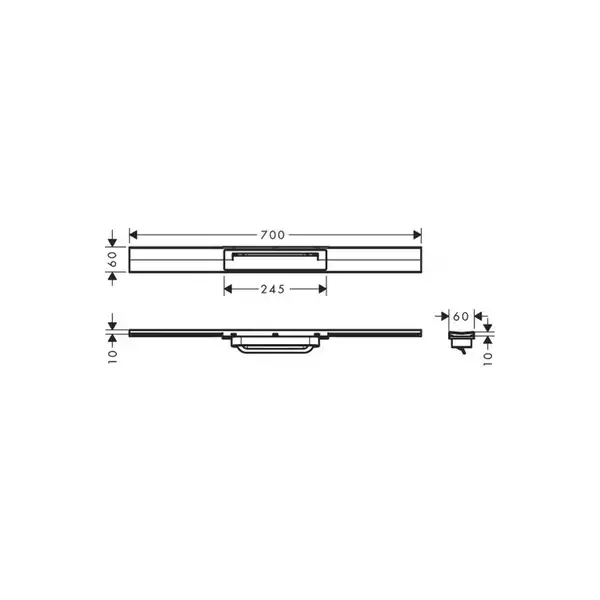 Трап для душа 70 см Hansgrohe RainDrain Flex, матовая бронза (56043140)