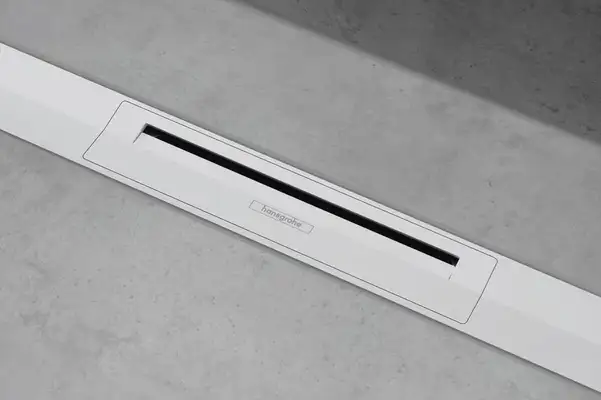 Трап для душа 80 см Hansgrohe RainDrain Flex, белый матовый (56044700) фото 2 Aquada.com.ua Трап для душа 80 см Hansgrohe RainDrain Flex, белый матовый (56044700) фото 2 Aquada.com.ua