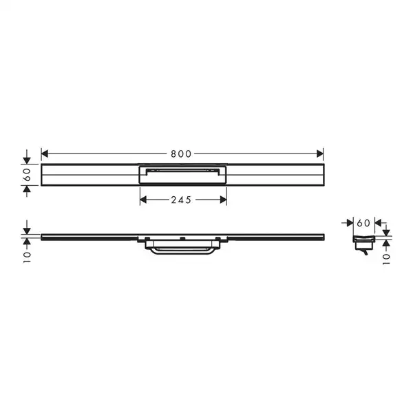 Hansgrohe RainDrain Flex Трап для душа 80 см, сталь (56044800) Hansgrohe RainDrain Flex Трап для душа 80 см, сталь (56044800)