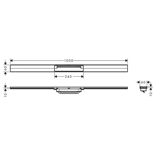 Трап для душа 100 см Hansgrohe RainDrain Flex, хром (56046000) фото 2 Aquada.com.ua Трап для душа 100 см Hansgrohe RainDrain Flex, хром (56046000) фото 2 Aquada.com.ua