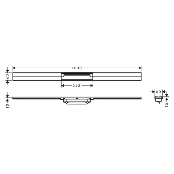 Трап для душу 100 см Hansgrohe RainDrain Flex, білий матовий  56046700