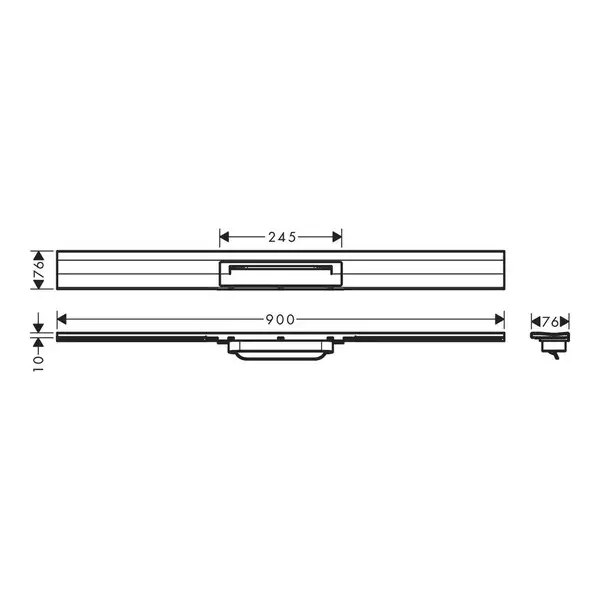 Hansgrohe RainDrain Flex Решетка канала 90 см, Brushed Steel (56052800)