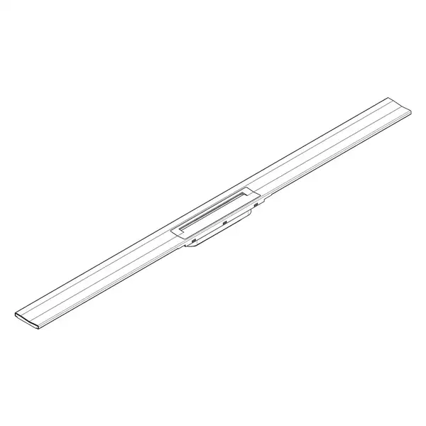 Внешняя часть трапа для душа, укорачиваемого 120 см Hansgrohe RainDrain Flex (чёрный матовый) 56054670
