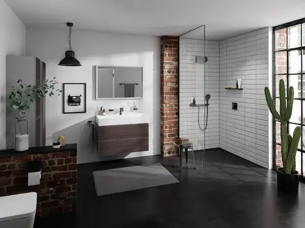 Внешняя часть трапа для душа, укорачиваемого 120 см Hansgrohe RainDrain Flex (чёрный матовый) 56054670