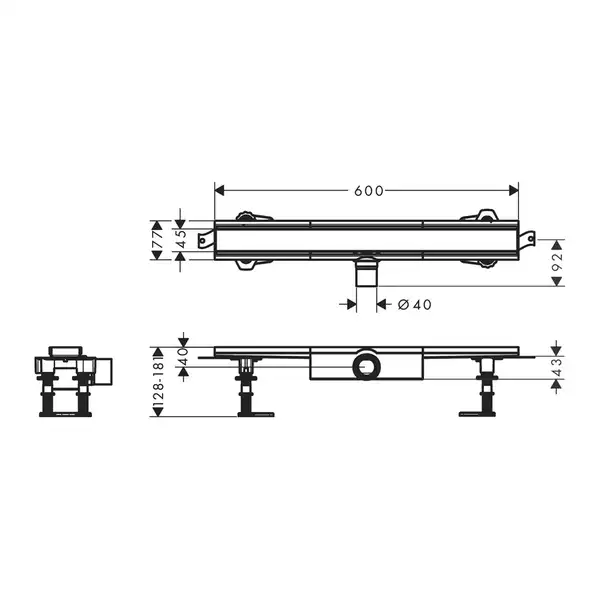 Hansgrohe RainDrain Compact Flat Трап для душа, нерж. сталь (56162800) Hansgrohe RainDrain Compact Flat Трап для душа, нерж. сталь (56162800)