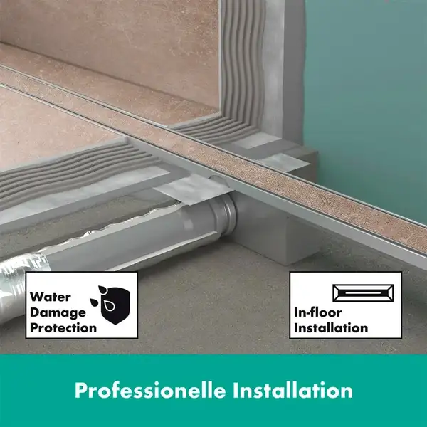 Трап для душа под плитку Hansgrohe RainDrain Compact Flat 80 см 56167000 Трап для душа под плитку Hansgrohe RainDrain Compact Flat 80 см 56167000