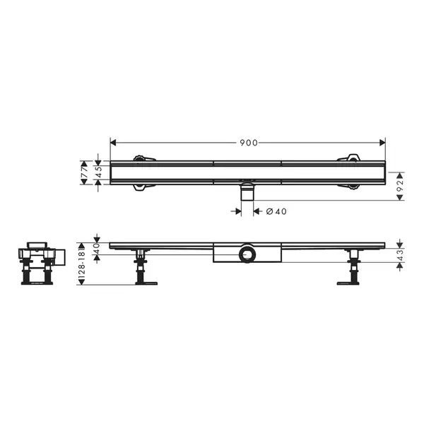 Hansgrohe RainDrain Compact Трап для душа, нерж. сталь (56168800) Hansgrohe RainDrain Compact Трап для душа, нерж. сталь (56168800)