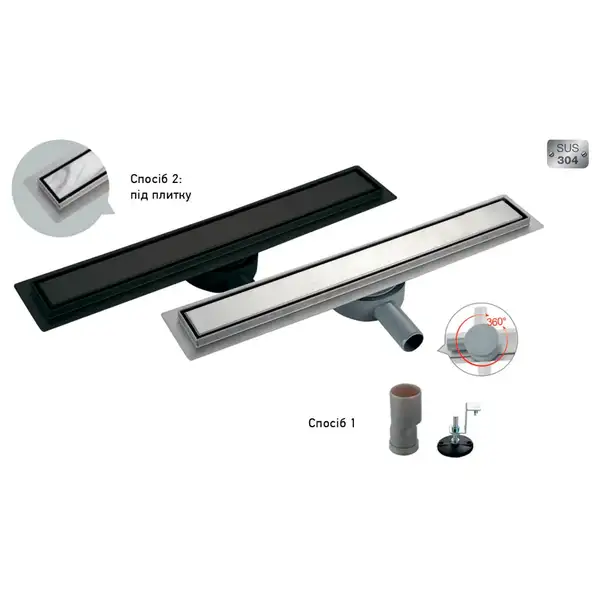 KOER FD29-70x800 Душевой трап, нержавеющая сталь (KR3281) KOER FD29-70x800 Душевой трап, нержавеющая сталь (KR3281)
