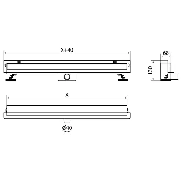 Трап для душа MEXEN FLAT WALL 2в1 настенный CHROME хром 60 см (MEX-1030060) Трап для душа MEXEN FLAT WALL 2в1 настенный CHROME хром 60 см (MEX-1030060)