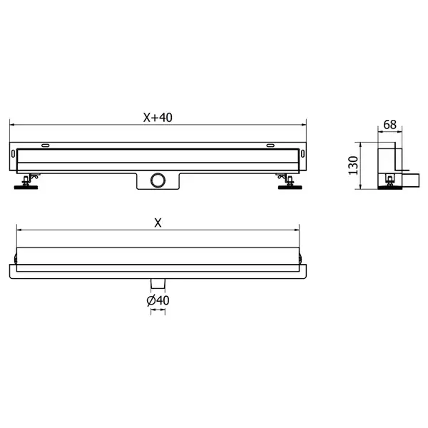 Трап для душа MEXEN FLAT WALL 2В1 CHROME 120 см. (MEX-1030120) Трап для душа MEXEN FLAT WALL 2В1 CHROME 120 см. (MEX-1030120)