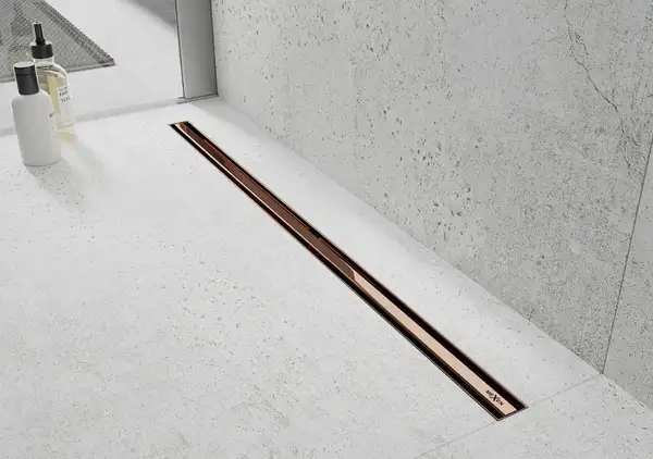 Трап для душа MEXEN FLAT 360° SLIM ROSE GOLD розовое золото 60 см (MEX-1641060)