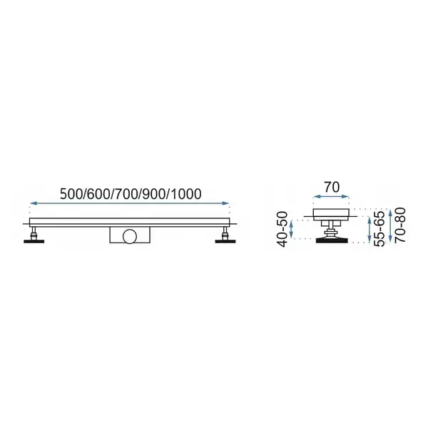 Трап для душа REA PURE NEO 70 см (REA-G0092) Трап для душа REA PURE NEO 70 см (REA-G0092)
