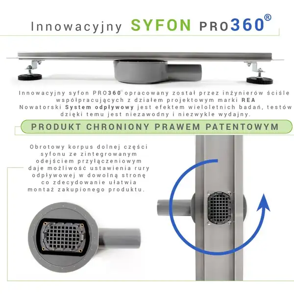 Трап для душа REA PURE NEO PRO 90 см (REA-G0903)