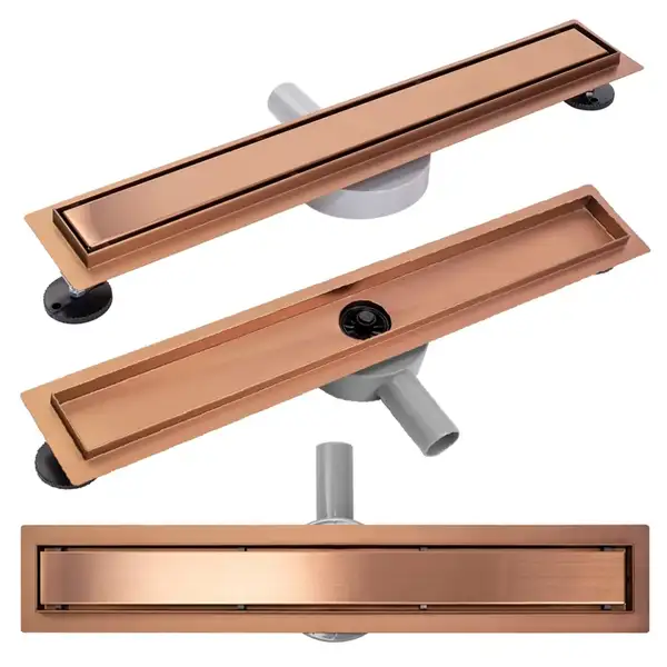 Трап для душа REA PURE NEO BRUSHED COPPER 70 см. (REA-G8021)