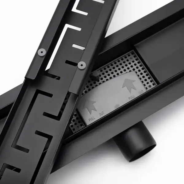 Трап для душа REA GREEK BLACK MATT 50 см (REA-G8600)