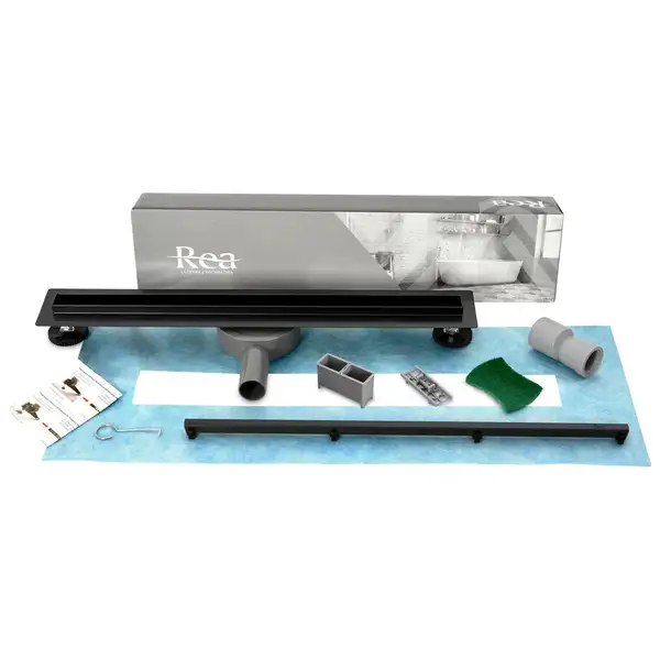 Трап для душа REA NEO SLIM PRO BLACK черный 100 см (REA-G8904) Трап для душа REA NEO SLIM PRO BLACK черный 100 см (REA-G8904)