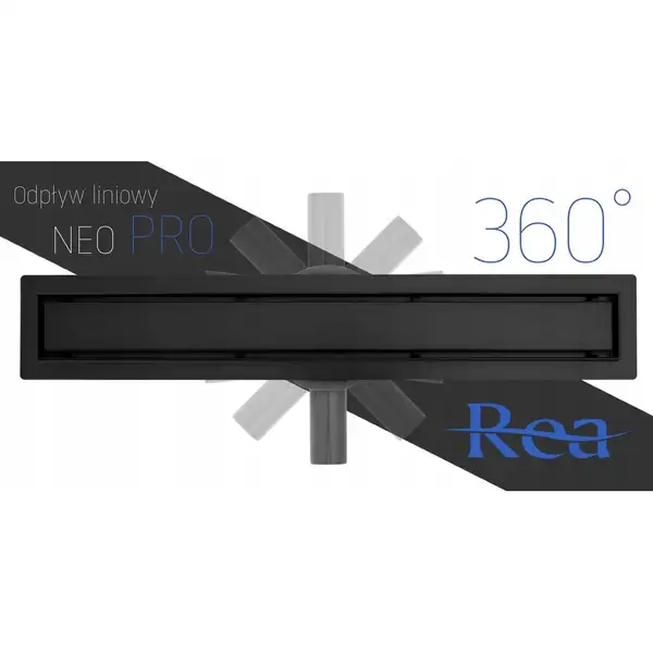 Трап для душа REA NEO PRO BLACK 2в1 черный 70 см (REA-G8906)