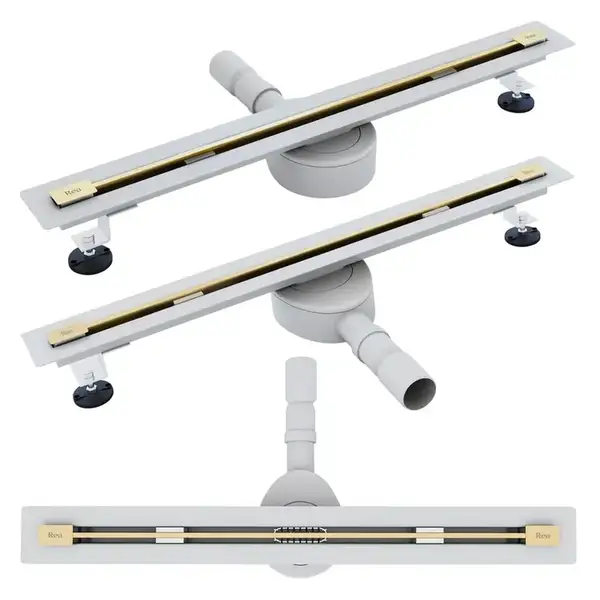 Трап для душа REA NEO ULTRA SLIM PRO BRUSHED GOLD 80 (REA-G9805)