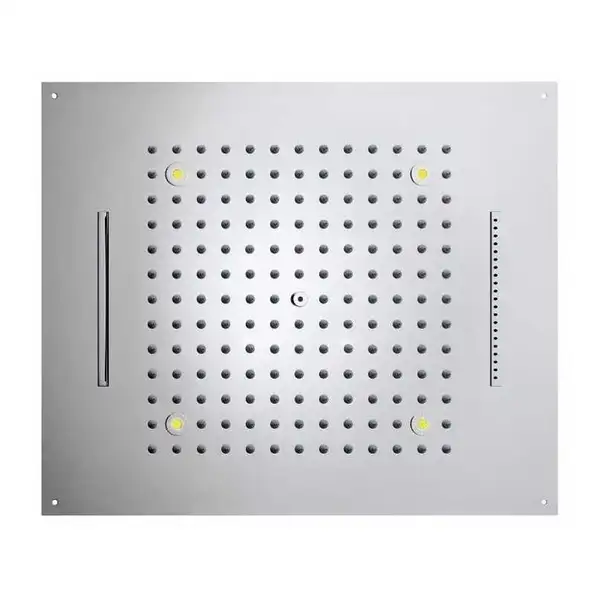 Верхній душ BOSSINI Dream / 3 дощ, водоспад, каскад 4RGB LED, для підвісної стелі 57x 47сm, хром (H38907000030016)