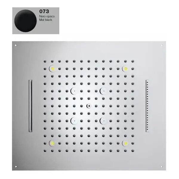 Верхній душ BOSSINI Dream / 4 дощ, водоспад, каскад, туман, 4RGB LED, 57x 47сm, mat black (H38908000073016)