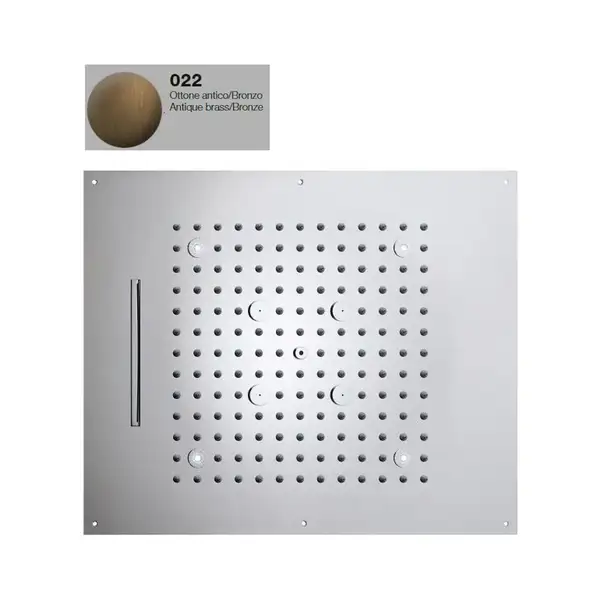 Верхній душ BOSSINI DREAM /3 дощ, каскад, туман спрей, 4LED, для підвісної стелі 57x47сm, antique brass (H38940000022016) Верхній душ BOSSINI DREAM /3 дощ, каскад, туман спрей, 4LED, для підвісної стелі 57x47сm, antique brass (H38940000022016)