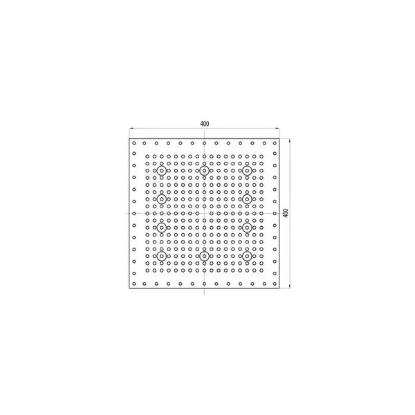 Душова лійка верхнього душа Bossini Dream Cube light, 400, хром (Y37372000030016)