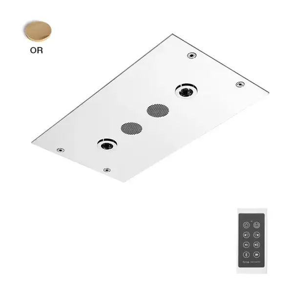 Fima Carlo Верхній душ Fima Modular монтажу стельового з нержавіючої сталі, LED підсвічування, Золото (F2820OR) Fima Carlo Верхній душ Fima Modular монтажу стельового з нержавіючої сталі, LED підсвічування, Золото (F2820OR)
