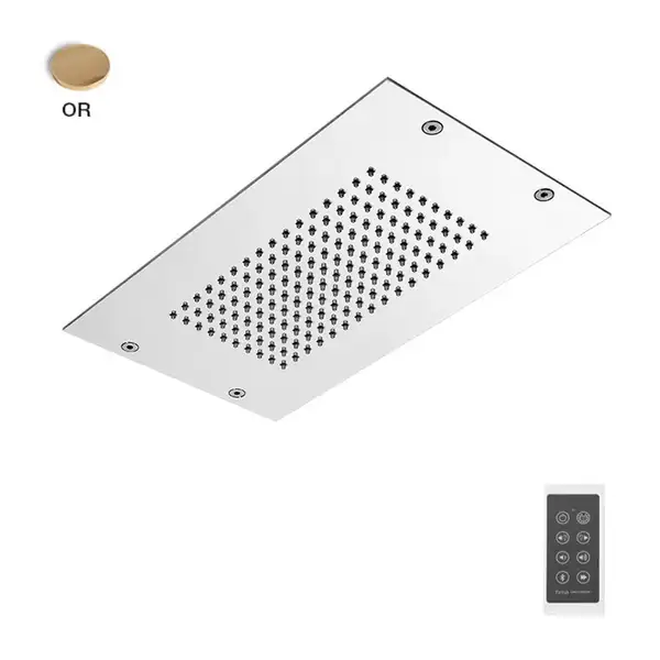 Fima Carlo Верхній душ Fima Modular монтажу стельового з нержавіючої сталі, LED підсвічування, Золото (F2825OR) Fima Carlo Верхній душ Fima Modular монтажу стельового з нержавіючої сталі, LED підсвічування, Золото (F2825OR)