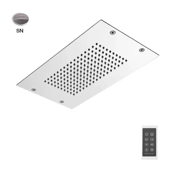 Fima Carlo Верхній душ Fima Modular стельового монтажу з нержавіючої сталі, LED підсвічування, Нікель брашований (F2825SN) Fima Carlo Верхній душ Fima Modular стельового монтажу з нержавіючої сталі, LED підсвічування, Нікель брашований (F2825SN)