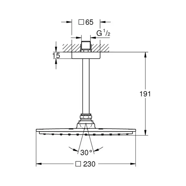Верхній душ Grohe Rainshower Allure 230 (26065000) Верхній душ Grohe Rainshower Allure 230 (26065000)
