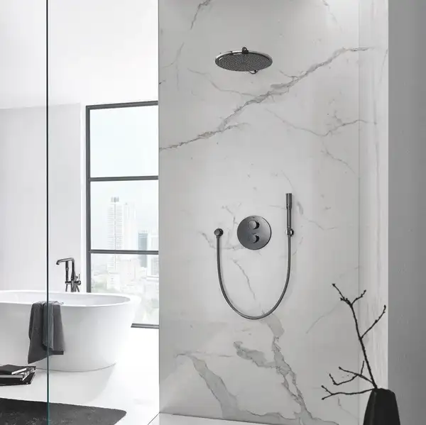 Верхній душ з кронштейном Grohe Rainshower Cosmopolitan 310, графіт матовий (26066AL0)