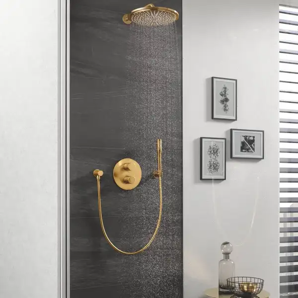 Верхній душ GROHE Rainshower з кронштейном, бронза (26066GN0)