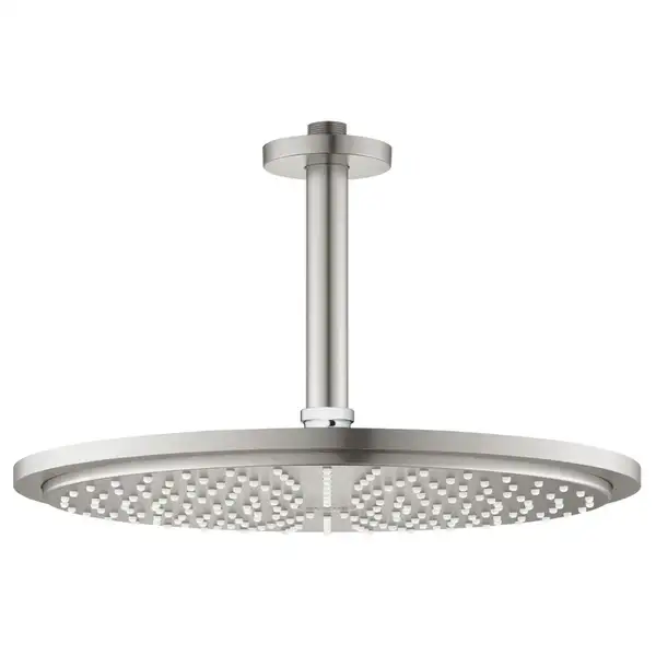 Верхній душ GROHE Rainshower Cosmopolitan 310 з стельовим душовим кронштейном, суперсталь (26067DC0)