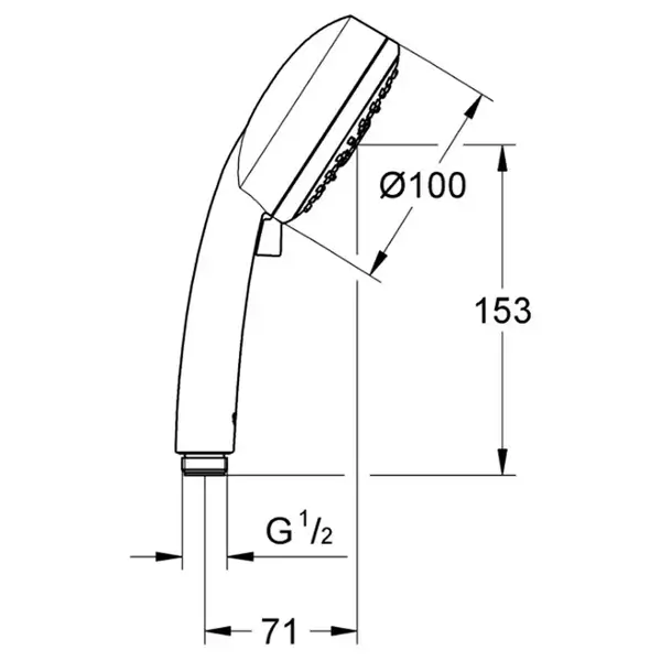 Лійка для ручного душу Grohe Vitalio Comfort 100 26094000 Лійка для ручного душу Grohe Vitalio Comfort 100 26094000