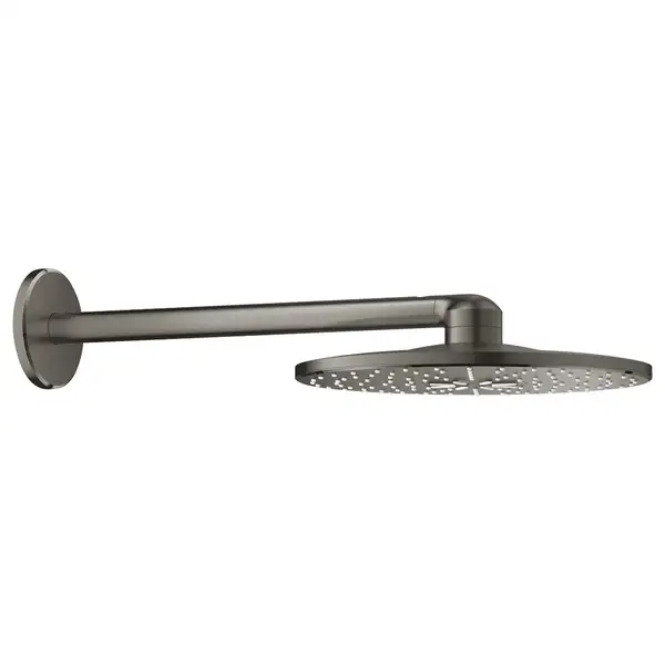 Верхний душ Ø 310 мм с душевым кронштейном 430 мм Grohe Rainshower SmartActive (цвет - графит тёмный матовый) (26475AL0) фото 1 Aquada.com.ua