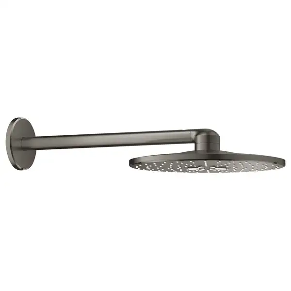 Верхний душ Ø 310 мм с держателем 430 мм Grohe Rainshower SmartActive Cube (цвет - тёмный графит, матовый) (26564AL0) фото 1 Aquada.com.ua