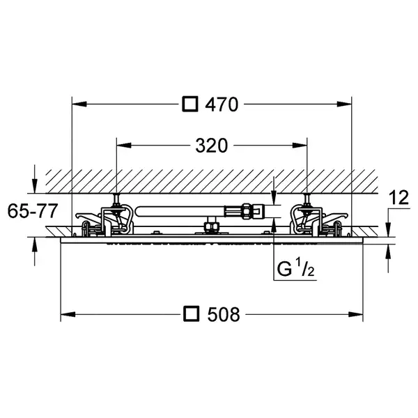 Верхний душ Grohe F-Series 20 508х580 мм (27286000) фото 3 Aquada.com.ua