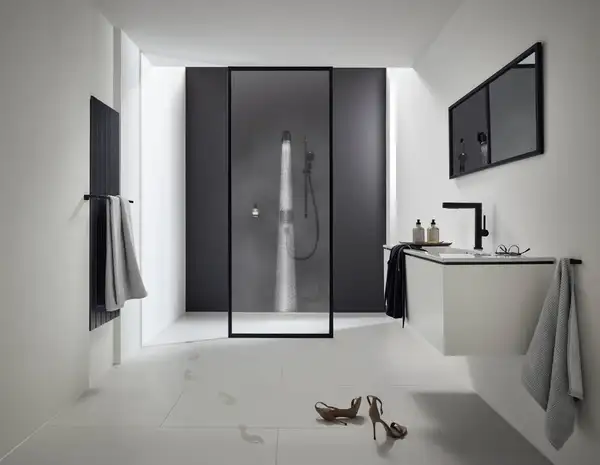 Верхний душ Ø 105 мм Hansgrohe Pulsify EcoSmart Green, 1 вид струи (цвет - чёрный матовый) (24132670) фото 3 Aquada.com.ua