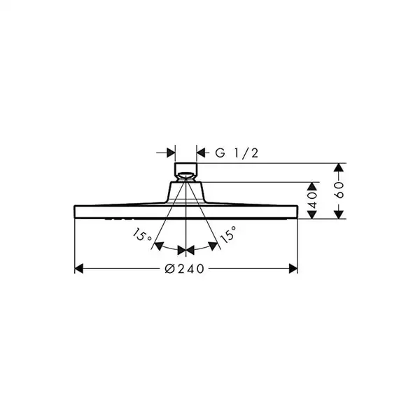 Верхній душ Hansgrohe Crometta S 240 1jet, Matt Black (26723670) Верхній душ Hansgrohe Crometta S 240 1jet, Matt Black (26723670)
