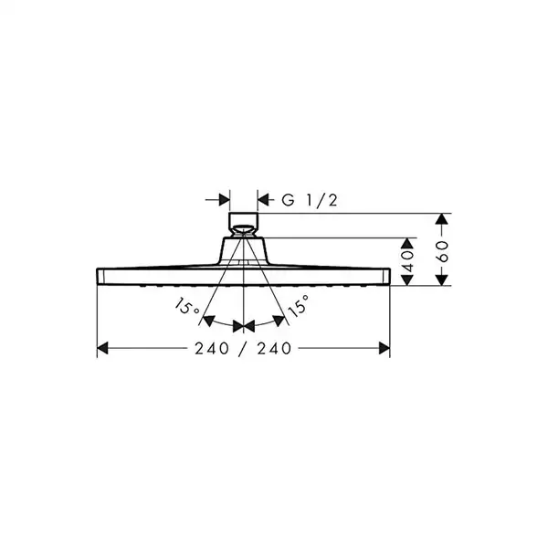 Верхній душ Hansgrohe Crometta E 240 1jet, EcoSmart 9л/хв, Matt Black (26727670) Верхній душ Hansgrohe Crometta E 240 1jet, EcoSmart 9л/хв, Matt Black (26727670)