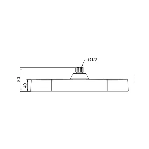 Лійка для душу стельова Koer KP-0401-01-OH 250мм (KR4980)