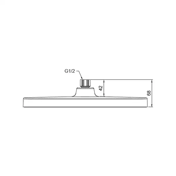 Лійка для душу стельова Koer KP-0402-05-OH 310x200мм (KR4986)