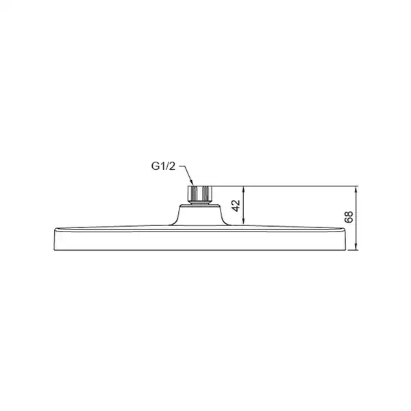 Лійка для душу стельова Koer KP-0402-03-OH 310x200мм (KR4988)