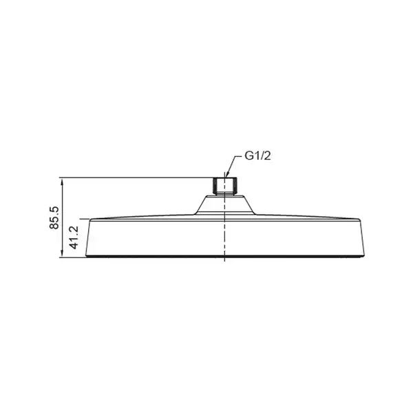 Лійка для душу стельова Koer KP-0403-05-OH 300мм (KR4994)